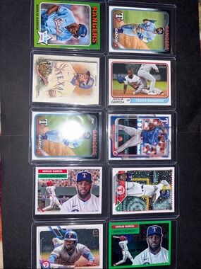 Topps Texas Rangers Adolis García Baseball Card Lot - Blue, Red, Green, White